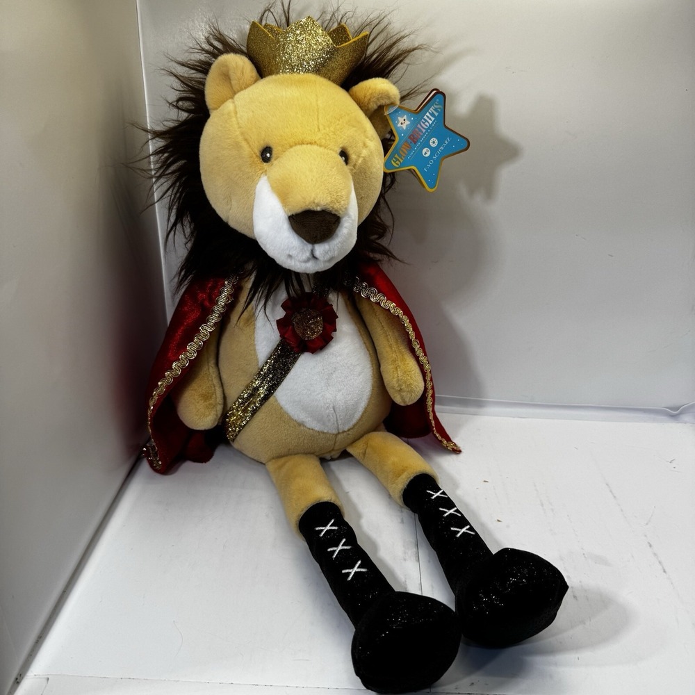 New FAO Schwarz 22" Glow Brights Lion Nutcracker LED With Sound